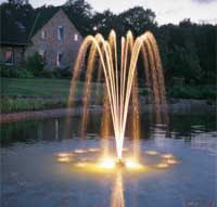 Floating fountains are ideal for use in ponds and lakes and are simple to install.
