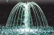 Fountain spray rings - multi-jet water displays