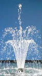 Multiple tiered, multiple jet fountain nozzles.